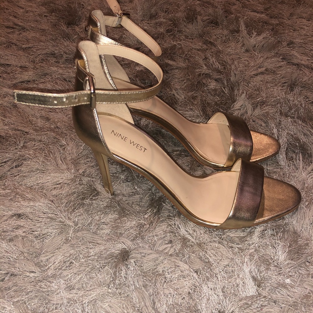 Nine West “Mana” Gold Heel